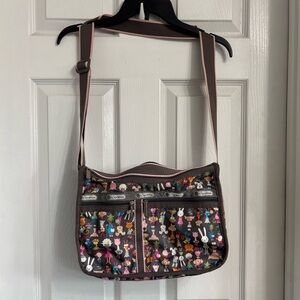 LeSportsac Deluxe Everyday Bag in Happy Zodiac Animal Pattern Shoulder Bag